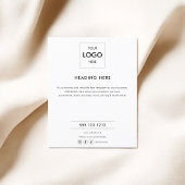 Logo minimale zakelijke marketing zwart flyer