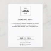 Logo minimale zakelijke marketing zwart flyer (Voorkant)