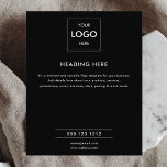 Logo minimale zwarte zakelijke marketing flyer<br><div class="desc">Eenvoudige zakenvlieger.</div>