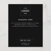 Logo minimale zwarte zakelijke marketing flyer (Achterkant)