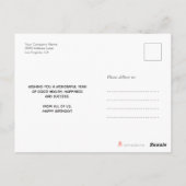 Logo Minimalist Black White Zakelijke Verjaardag Briefkaart (Achterkant)