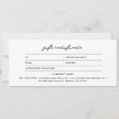 Logo Minimalist Eenvoudig Wit Cadeaubon (Voorkant)