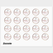 Logo Minimalist goud rood script Prettig feest Ronde Sticker (Vel)