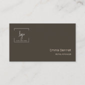 Logo Minimalist Naam Bedrijfsgegevens Qr-code Visitekaartje (Voorkant)