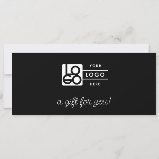 Logo Minimalist Script Modern Gift Certificate (Achterkant)