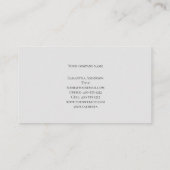 Logo Minimalistisch grijs professioneel Visitekaar Contactkaartje (Achterkant)