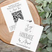 Logo Minimalistisch handgemaakt handgemaakt Visite Vierkante Visitekaartje