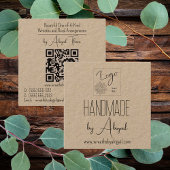 Logo Minimalistisch handgemaakt handgemaakt Visite Vierkante Visitekaartje