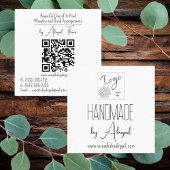 Logo Minimalistisch handgemaakt handgemaakt Visite Vierkante Visitekaartje