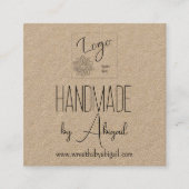 Logo Minimalistisch handgemaakt handgemaakt Visite Vierkante Visitekaartje (Voorkant)