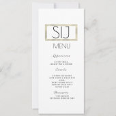 Logo minimalistisch menu Faux Gold Rim Dinner (Voorkant)