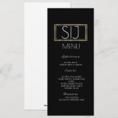 Logo minimalistisch menu Faux Gold Rim Dinner (Voorkant / Achterkant)