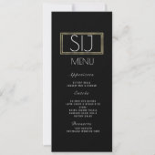 Logo minimalistisch menu Faux Gold Rim Dinner (Voorkant)