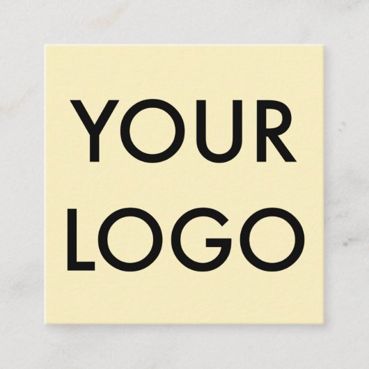 Logo minimalistisch modern geel vierkante visitekaartje (Voorkant)