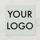 Logo minimalistisch modern Sage Green Vierkante Visitekaartje (Voorkant)