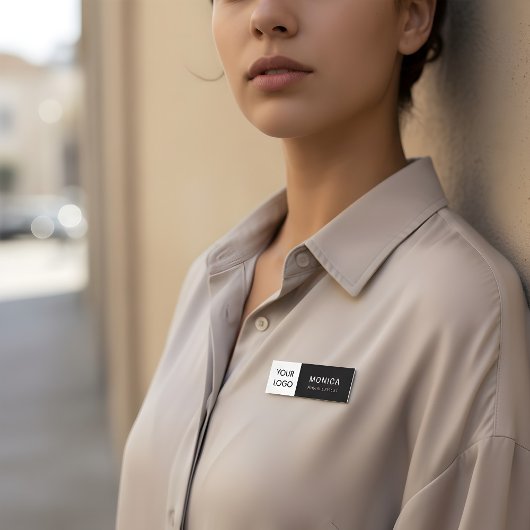 Logo minimalistisch Professional zwart Naamplaatje