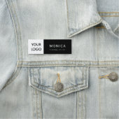 Logo minimalistisch Professional zwart Naamplaatje (In situ)