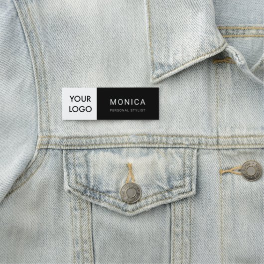 Logo minimalistisch Professional zwart Naamplaatje (In situ)