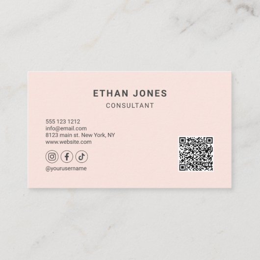 Logo minimalistisch professioneel Visitekaartje (Achterkant)