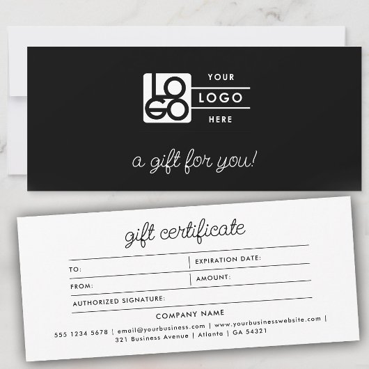 Logo Minimalistisch Schrift Modern Cadeaubon