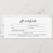 Logo Minimalistisch Schrift Modern Cadeaubon (Voorkant)