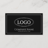 Logo minimalistisch zwart-wit visitekaartje (Voorkant)