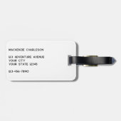 Logo minimalistische bedrijven bagagelabel (Achterkant horizontaal)