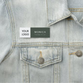 Logo minimalistische groene naamtag naamplaatje (In situ)