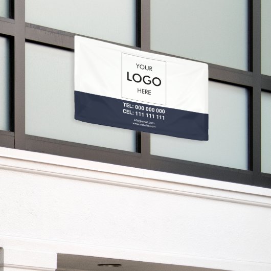 Logo minimalistische moderne zakelijke banner (Buitenkant Gebouw)