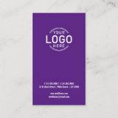 Logo Minimalistische Paarse moderne slanke custom Visitekaartje (Achterkant)