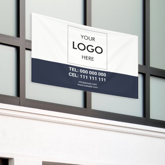 Logo minimalistische professionele banner (Buitenkant Gebouw)