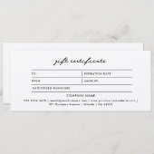 Logo minimalistische rustieke kraft cadeaubon (Voorkant / Achterkant)