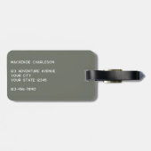 Logo Minimalistische Sage Green Business Bagagelabel (Achterkant horizontaal)