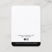Logo Minimalistische sieraden display Kaart Contactkaartje (Achterkant)