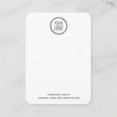 Logo Minimalistische sieraden display Kaart Contactkaartje (Voorkant)
