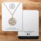 Logo Minimalistische sieraden display Kaart Contactkaartje