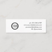 Logo Minimalistische sieraden oorbel display Mini Visitekaartje (Achterkant)