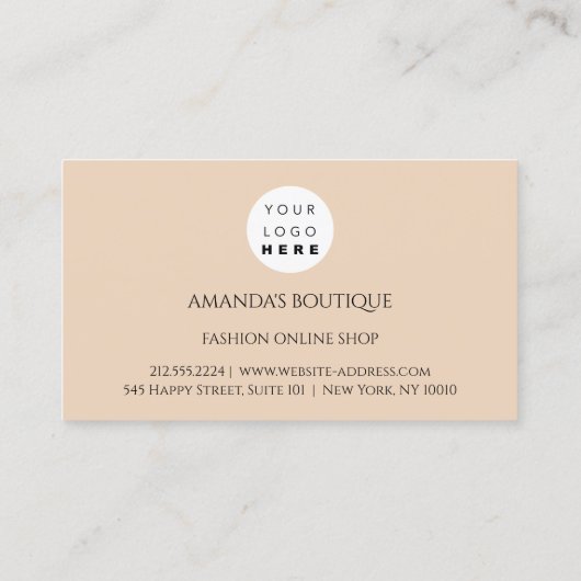 Logo Mode Boutique Online Roos Gold Visitekaartje (Achterkant)