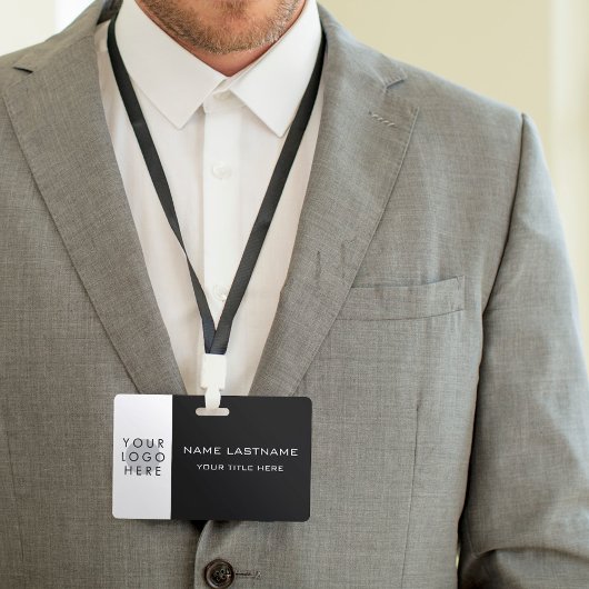 Logo Modern Basic Zwart Wit Gecentreerde Titel Naa Badge