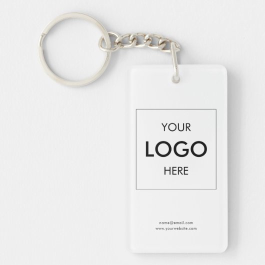 Logo Modern Business White Sleutelhanger (Voorkant)