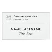 Logo Modern Eenvoudig Minimalistisch Wit Grote Tit Naambadge (Voorkant)