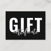 Logo Modern eenvoudig zakelijk cadeaubon Visitekaartje (Voorkant)