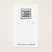 Logo Modern Eenvoudige Sieraden Oorbellen Displayk Visitekaartje (Voorkant)