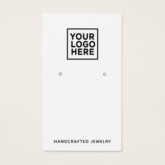 Logo Modern Eenvoudige Sieraden Oorbellen Displayk Visitekaartje (Voorkant)