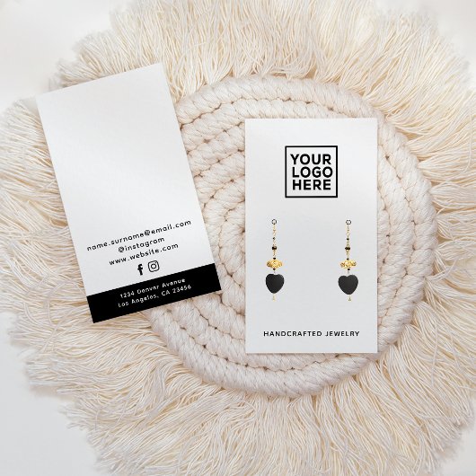 Logo Modern Eenvoudige Sieraden Oorbellen Displayk Visitekaartje