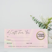 Logo Modern Elegant Holografisch Cadeaubon (Staand voorkant)