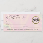 Logo Modern Elegant Holografisch Cadeaubon (Voorkant)