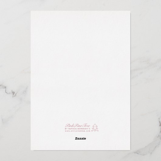 Logo Modern Navy Blue Business Holiday Gold Kaart (Achterkant)