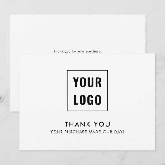 Logo Modern Professional Hartelijk dank Bedankkaart (Voorkant / Achterkant)