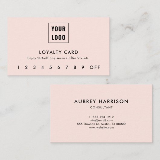 Logo Modern Professional Klantenkaartje (Voorkant / Achterkant)